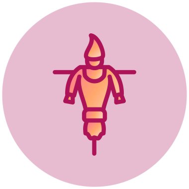 Korkuluk simgesi, vektör çizimi