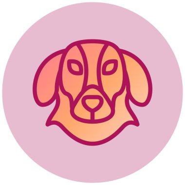 Köpek. Web simgesi basit tasarım