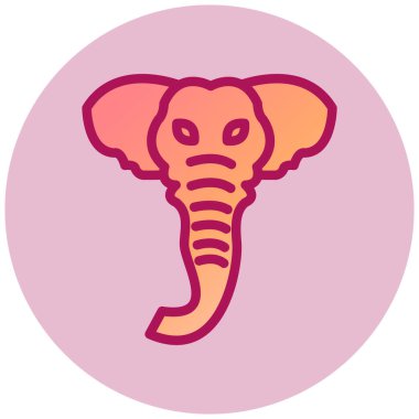 Fil. Web simgesi basit illüstrasyon