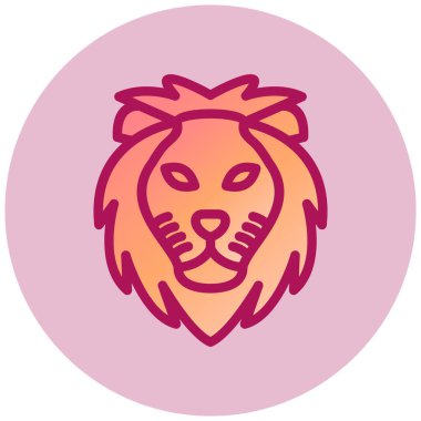 aslan başı vektör simgesi