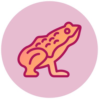 Kurbağa. Web simgesi basit illüstrasyon