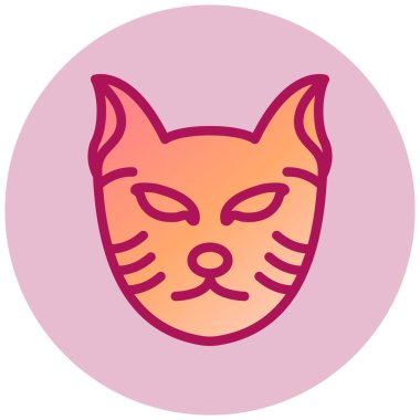 Kedi. Web simgesi basit illüstrasyon