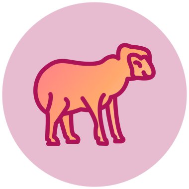 Deve. Web simgesi basit illüstrasyon