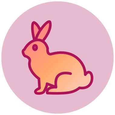 Tavşan. Web simgesi basit illüstrasyon