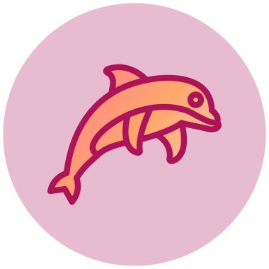 Balık. Web simgesi basit illüstrasyon