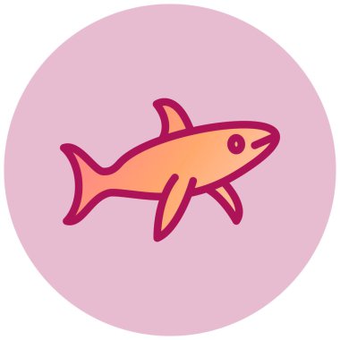 Balık. Web simgesi basit illüstrasyon