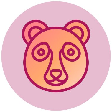 Ayı. Web simgesi basit illüstrasyon