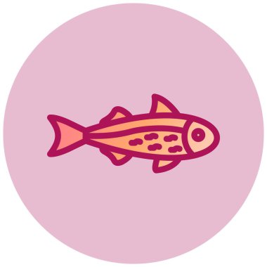 Balık. Web simgesi basit illüstrasyon