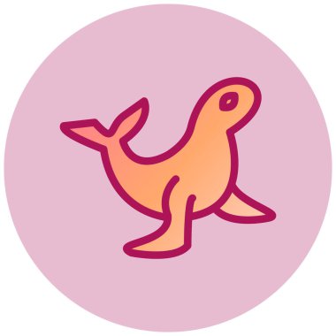 fok hayvanının vektör çizimi