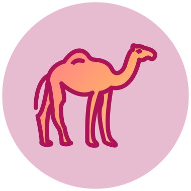 Deve düz vektör simgesi