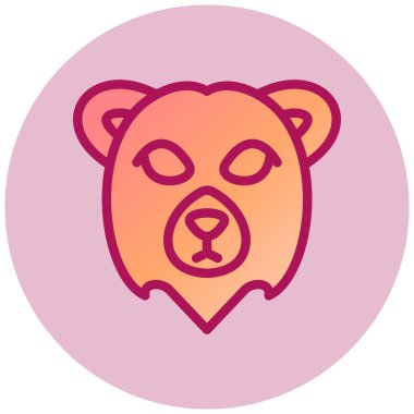 Ayı yüz vektör simgesi