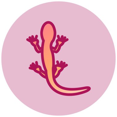 Kertenkele simgesinin vektör çizimi. resim arkaplanda izole edildi 