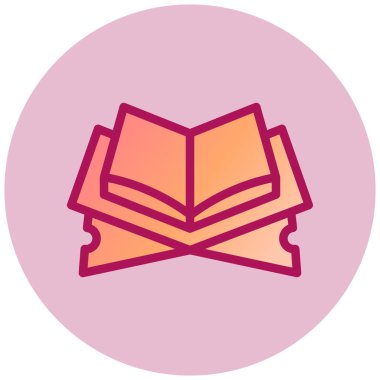 Kitap. Web simgesi basit illüstrasyon