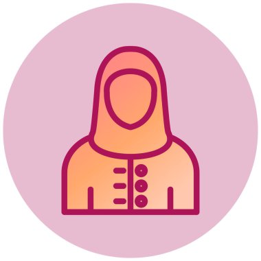 Kadın. Web simgesi basit illüstrasyon