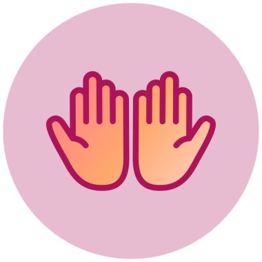 Dua et. Web simgesi basit illüstrasyon