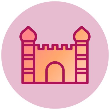 Şato. Web simgesi basit illüstrasyon
