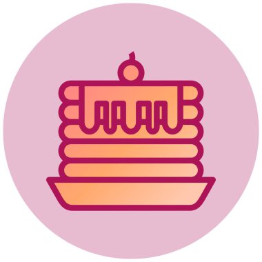 Kek. Web simgesi basit illüstrasyon