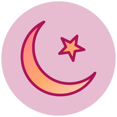 Ay. Web simgesi basit illüstrasyon