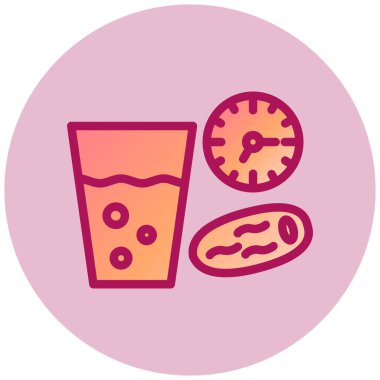 Kahvaltıda. Web simgesi vektör illüstrasyonu