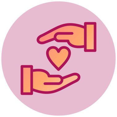 hayırseverlik ve bağış ikonu düz tasarım