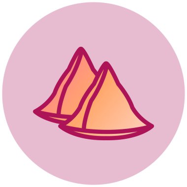 Bir dağ simgesinin vektör illüstrasyonu