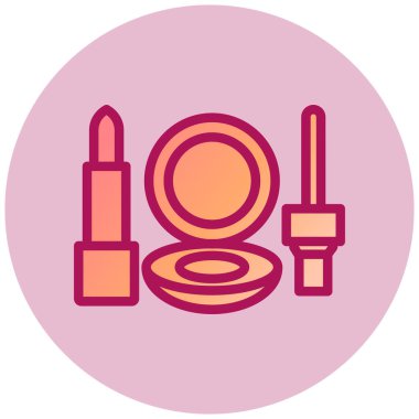 Makyaj düz vektör simgesi