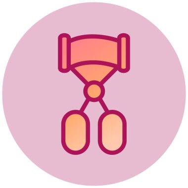 Makas. Web simgesi basit illüstrasyon