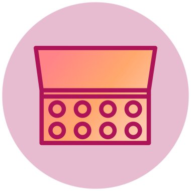 Makyaj paleti vektör simgeleri moda renklerinde