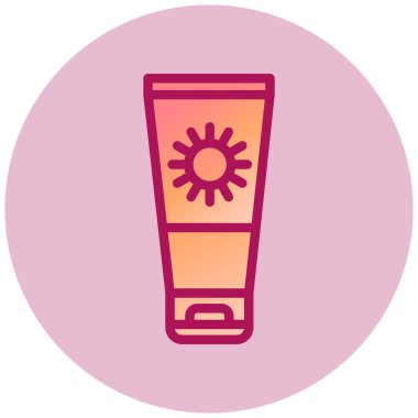 Güneş kremi. Web simgesi basit illüstrasyon