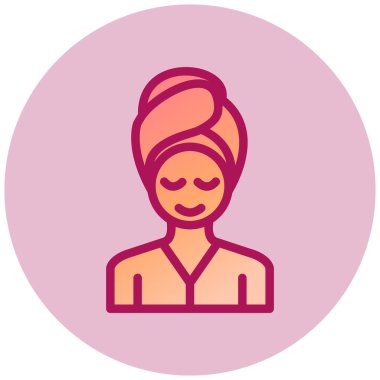 Kadın avatar. Web simgesi