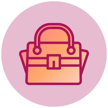 El çantası. Web simgesi basit illüstrasyon