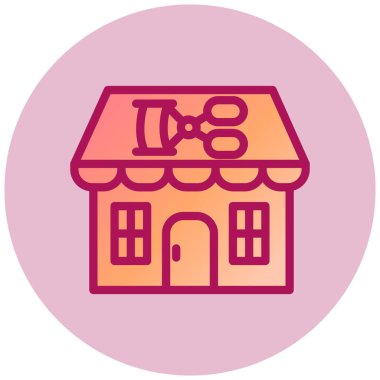 Dükkan. Web simgesi basit illüstrasyon