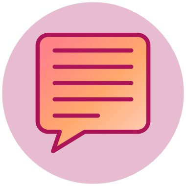 Konuş. Web simgesi basit illüstrasyon