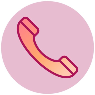 - Telefon. Web simgesi basit illüstrasyon