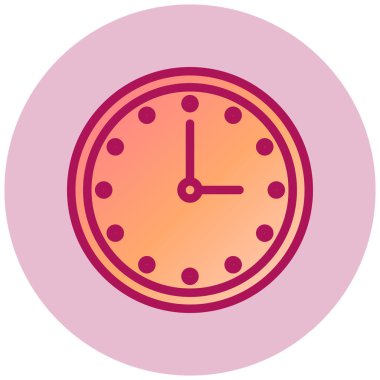 Saat. Web simgesi basit illüstrasyon