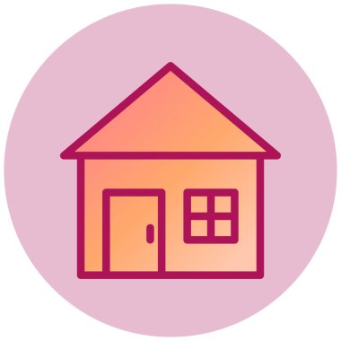 Ev. Web simgesi basit illüstrasyon