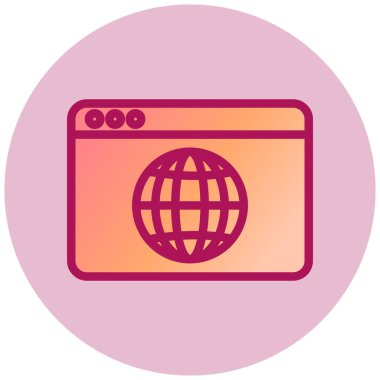 Tarayıcı penceresi. Web simgesi