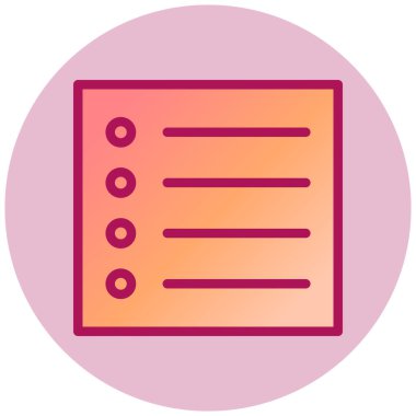 Liste. Web simgesi basit illüstrasyon