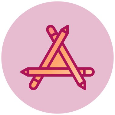 Kalem. Web simgesi basit illüstrasyon