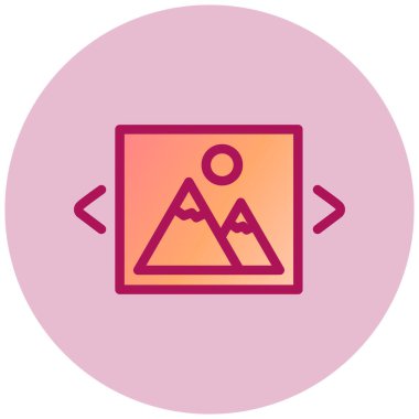 Galeri. Web simgesi basit illüstrasyon