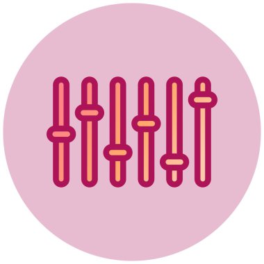 ekolayzır vektör sembolü renkli simge