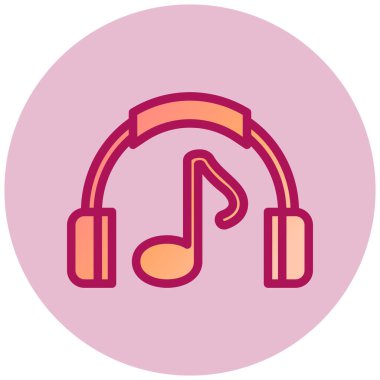 Kulaklık. Web simgesi basit tasarım