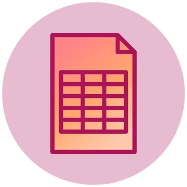 Belge. Web simgesi basit illüstrasyon