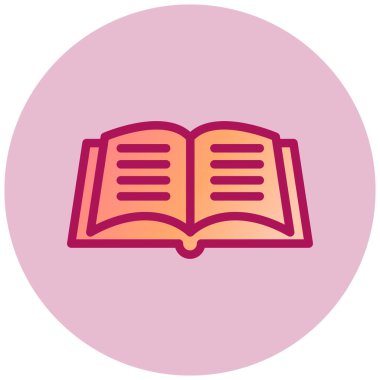 Kitap. Web simgesi basit illüstrasyon