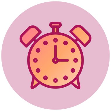 Alarm saat simgesi vektör illüstrasyonu