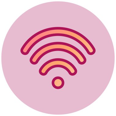 Kablosuz. Web simgesi basit illüstrasyon