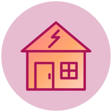 Ev. Web simgesi basit illüstrasyon