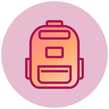 Sırt çantası. Web simgesi basit illüstrasyon