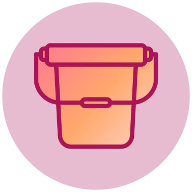 Kova. Web simgesi basit illüstrasyon