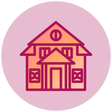 Ev. Web simgesi basit illüstrasyon